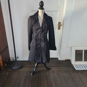 INC International Concepts Black Ruffled Jacket